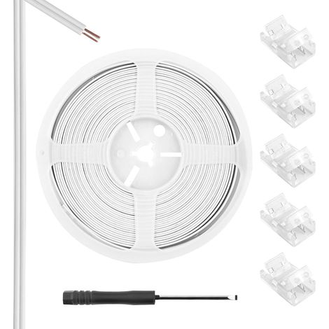 Câble de Rallonge RGB de 10 m Et Kit de Connecteurs de 5 Pcs 10mm (1/5)