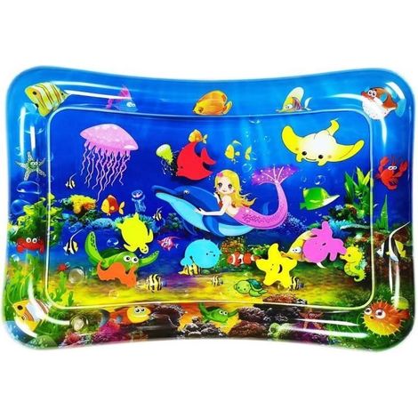 Tapis d'eau Gonflable pour Bébé - PVC Imperméable - Centre d'Activité Amusante - Sirène (1/4)
