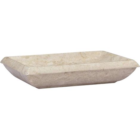 Maison Exclusive - Waschbecken Creme 50x35x10 cm Marmor (1/5)
