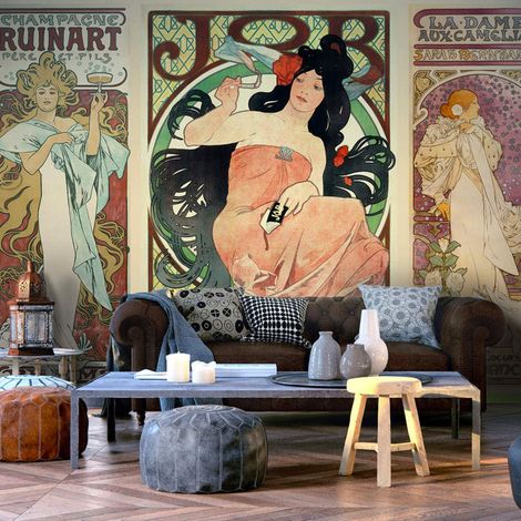 Papier peint alphonse mucha. aux femmes - 200 x 140 cm