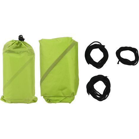 Toile de Canopée en Acier Inoxydable 4x4x4m, Triangle avec 3 Câbles pour Jardin, Pelouse ou Cour, Vert OD (1/5)