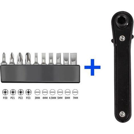 Winkelschraubendreher-Set, 4 Torx-Bits + 6 Bits in Standardlänge (1/4)
