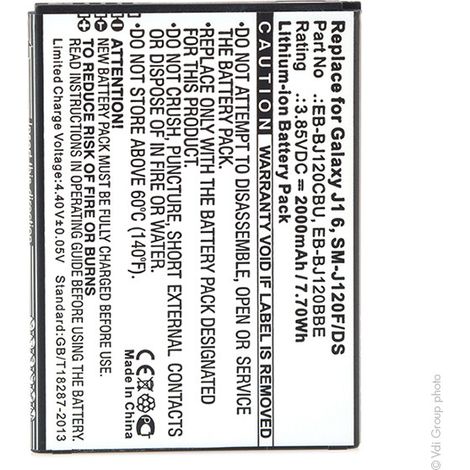 NX - Batterie téléphone, smartphone, GSM pour Samsung 3.85V 2000mAh - EB-BJ120BBEEB-BJ1