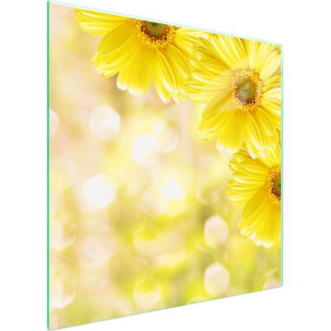 Protezione in vetro per piano cottura 50x52 cm con motivo floreale (1/5)