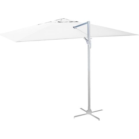 Sonnenschirm Knickbarer Gartenschirm Weiß 2x3 m h 2,55 m aus Aluminium mod. Michigan