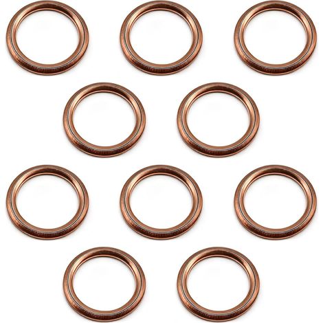 10 Pcs Joint Vidange 16 x 22 x 2 mm, Cuivre Joint Bouchon Vidange m16 (1/5)