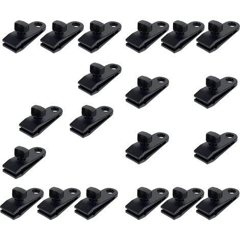 Clips de Tente en Plastique Clips de Bâche Multifonctions Pinces pour Tente en Nylon Pinces à Bâche pour Camping, Bâches, Caravane, Toile d'Ombrage de Jardin (1/5)