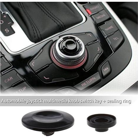 Joystick 8K0998068A Couvercle de bouton avec bague d'étanchéité Compatible avec A4 A5 A6 A8 Q5 Q7 Plastique Noir clair (1/3)