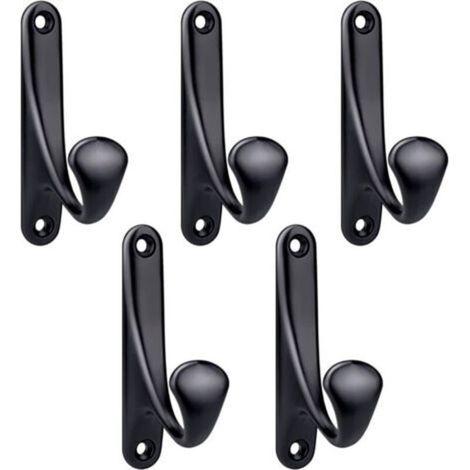 Crochet Manteau Mural a Visser, 5 Pcs Minimaliste Patère Murale Robuste en Alliage de Zinc Crochet Porte Manteau Pour porte Entrée Chambre Salle de Bain (1/4)