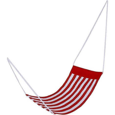 Mini hamac pour maison de poupée, hamac miniature en tissu rayé blanc, accessoires pour maison de poupée pour enfants-Red (1/5)