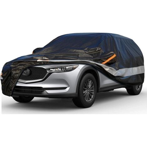 Autoabdeckung 10 Schichten Wasserdicht Atmungsaktiv für Mazda CX-5 (2012-2023) Schwarz (1/5)