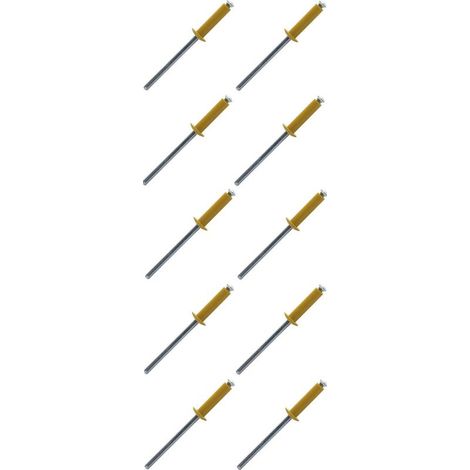 10x Targhe in alluminio con rivetti gialli per moto, auto, classiche e vintage (1/2)