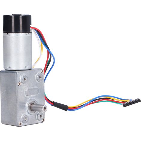 Moteur réducteur 12V CC à engrenage auto-bloquant, haute torsion 23 tr/min avec encodeur, arbre unique en métal
