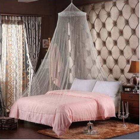 Moskitonetz-Himmelbett – Hängendes Moskitonetz für Einzel-, Doppel-, Baby- oder Kinderbetten – 0,6 x 2,5 x 8,5 m – Weiß (1/5)
