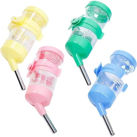 Set of 4 80 ml Water Dispenser for Gerbils, Automatic Drinking Bowl for Hamsters, Rodents, Small Animals for Hamsters, Rats, Guineas, Ferrets, Rabbits and Small Animals (1/5)