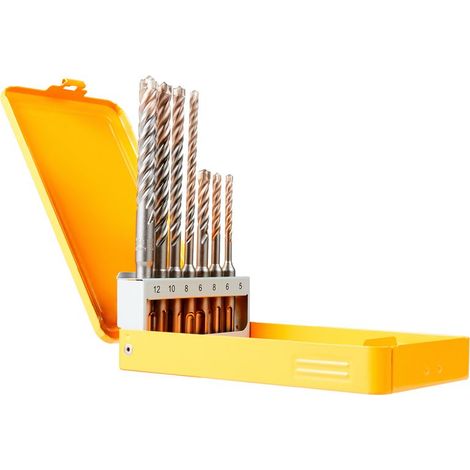 DEWALT caja metálica de 7 brocas XLR SDS-Plus - 4 filos - DT8976-QZ