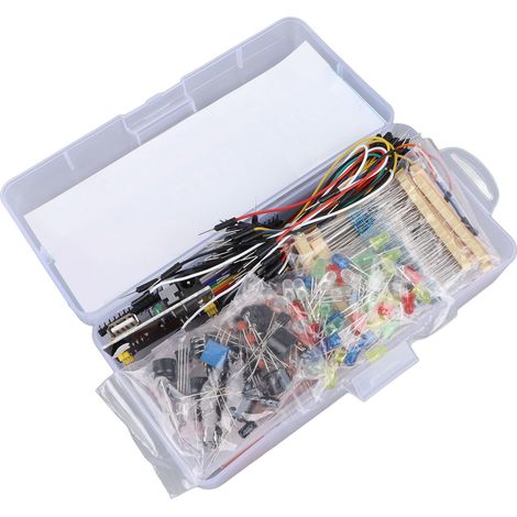 Kit électronique de démarrage amusant : assortiment de composants pour le développement, condensateurs, résistances, transistors, diodes pour R3 (1/5)