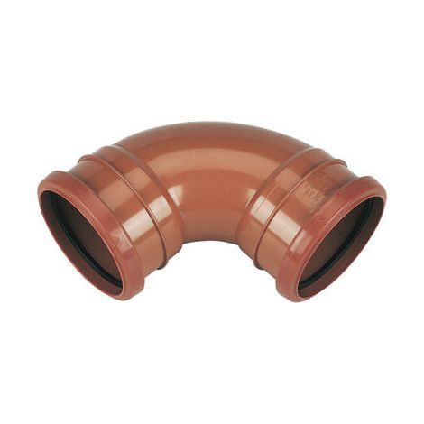 FloPlast 110mm Double Socket Bend for Underground Drainage