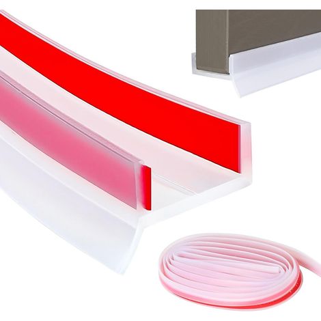 Kitchen Skirting Board Sealing Profile, 3 Meters Transparent Kitchen Skirting Board Seal, Baseboard Sealing Profile, for Wood Thicknesses of 15mm, 16mm, 17mm, for Bathroom (1/5)