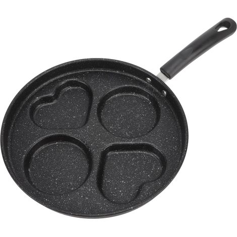 Antihaftbeschichtete Eierpfanne mit 4 Tassen Fassungsvermögen und gleichmäßiger Wärmeverteilung, ideal für Pfannkuchen, Speck und Hamburger. (1/5)