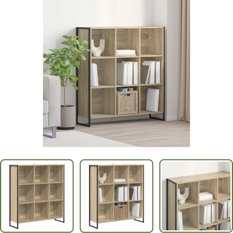 vidaXL Industriestil -  Bücherregal Sonoma 99,5 x 30 x 108,5 cm Holzwerkstoff (1/5)