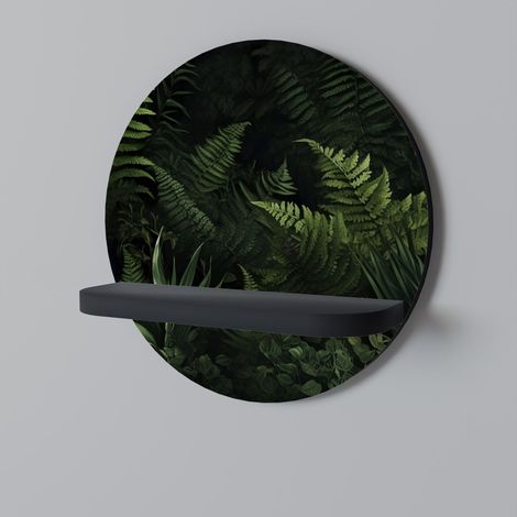 FERN SECRETS Rundes Regal Schwarz (1/5)