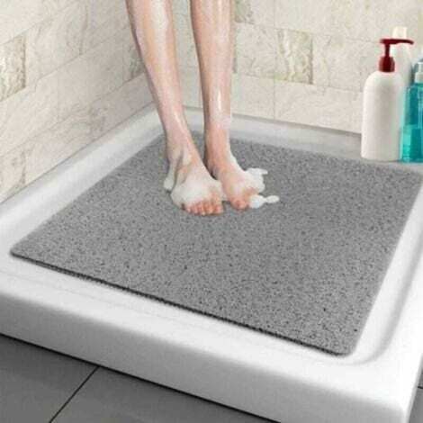 Tappetino doccia antiscivolo, 60x60 cm, tappetino da bagno morbido e confortevole con fori di drenaggio, tappetino doccia massaggiante in PVC per aree umide, asciugatura rapida (1/4)