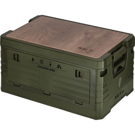 Faltbare Campingbox mit Deckel und Tisch - 32 l, Grün