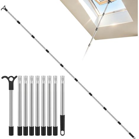 Ouvre-fenêtre de toit réglable en acier inoxydable avec poignée sécurisée (1/5)
