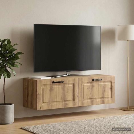 vidaXL Wall-Mounted TV Cabinet 98 x 31 x 30 cm Artisan Oak (1/5)