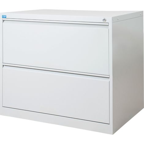 STIER Hängeregistraturschrank, 2 Schubladen, zweibahnig, für 320 DIN A4 Hängemappen, 720x840x620mm (1/5)