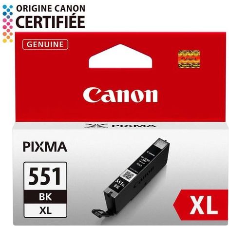 CANON Cartouche dencre a Haut rendement CLI-551XL BK - Noir Photo