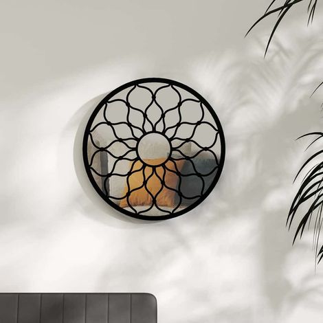 vidaXL Miroir Noir 40x3 cm Fer pour utilisation à l'intérieur (1/5)