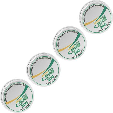 Pâte nettoyante et régénératrice pour pannes de fer à souder (4 sachets de 30 g) : poudre d'étain, idéale pour les pannes oxydées. (1/5)