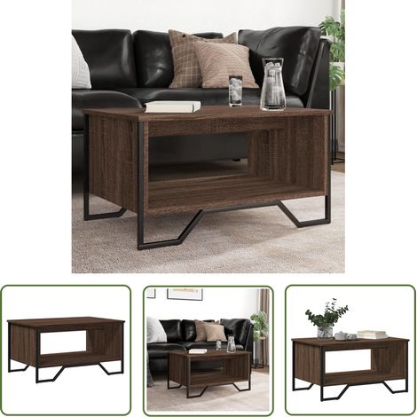vidaXL Couchtisch Braun Eichen-Optik 75x51x40 cm Holzwerkstoff (1/5)