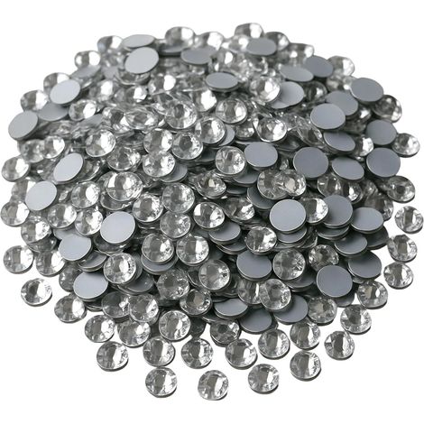2880pcs Strass Thermocollant 2.7-2.9mm Blanc - Strass à Fixer pour Vêtements, Chaussures & Projets DIY pour Les DéCorations