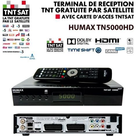 Récepteur Satellite - HUMAX - TN5000HD - Enregistreur - HDMI - USB 2.0 - HD TV
