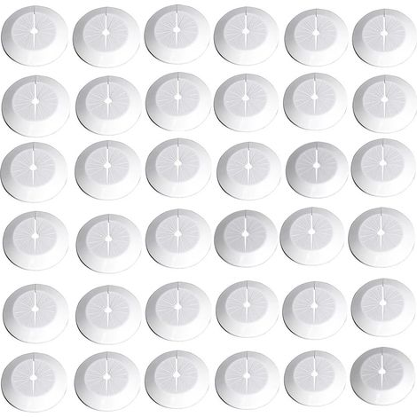 36 Pcs Pipe Cover,Pipe Radiator,Plastic Pipe Radiators for Heating Pipes Hot and Cold Water Pipes Gas Pipes,Pipe Rosettes Is Used for 8-30mm Pipes