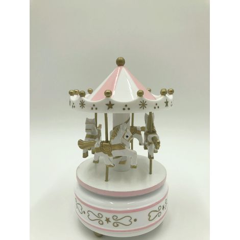 Boîte à musique carrousel avec rotation, décoration de Noël et gâteau d’anniversaire, accessoire de table festif, ornement musical pour maison et idée cadeau (1/5)