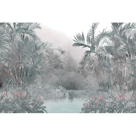 Papier peint panoramique - Forêt Tropicale - 130 cm x 87 cm (1/2)