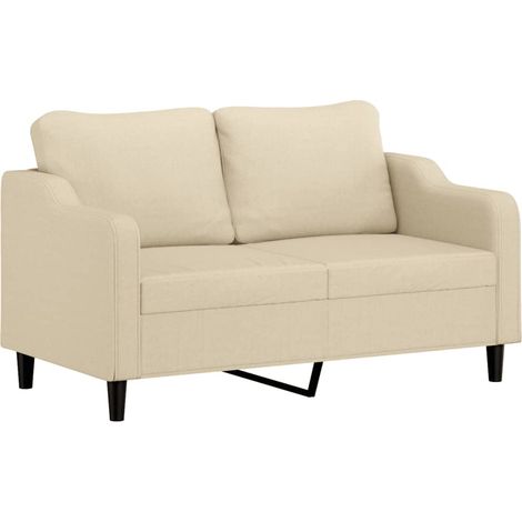 Divano a 2 Posti Crema 140 cm in Tessuto vidaXL 272338 (1/5)