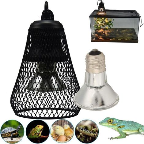 Solar Emulation Expert reptile heat lamp with anti-burn protection, heat dissipation design preventing overheating, timer and dimming function. (1/5)