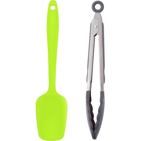 Ustensiles De Cuisine En Silicone - Outils De Cuisson Pour Poêles Antiadhésives - Design Moderne Et Facile À Nettoyer - Lot De 2 (1/5)