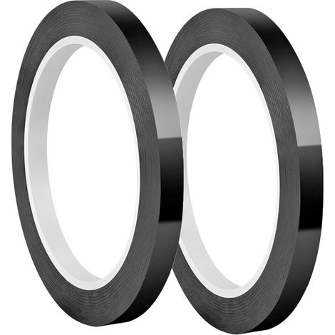 Rotoli di nastro adesivo in Mylar, 5 mm x 66 m, nastro isolante elettrico, per isolare, riparare e proteggere cavi elettrici, nero