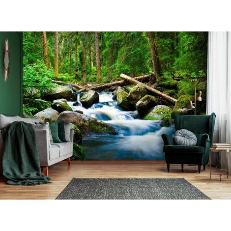 Vlies-Fototapete Wald 150x105 cm, Tapeten, für Wohn und Schlafzimmer, Vliestapete Wandtapete Tapete 3D Effekt- inkl. Kleister - Wald, WallArena (1/4)