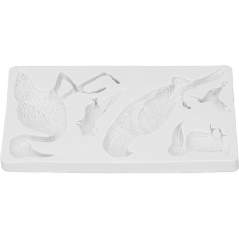 Moule en silicone gris en forme d'oiseau, souple et facile à démouler, idéal pour la pâtisserie maison (gâteaux, pains, mousses, chocolats). (1/5)