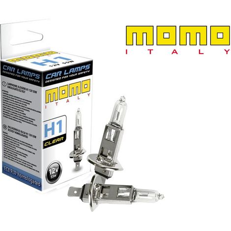 2 Ampoules Blanc Eclatant H1 12V 55W 3200K Homologuees Type Origine - Momo