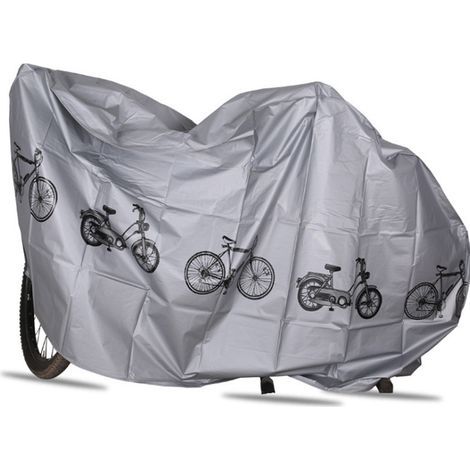 Housse pour vélo, argent, 200 cm x 100 cm, 1 pièce Housse pare-soleil pour VTT Imperméable et anti-poussière (1/5)