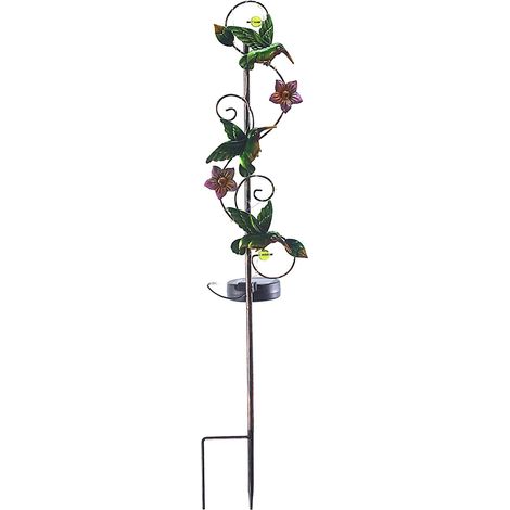 Lampe solaire de jardin en fer, lampe à piquer étanche, éclairage décoratif pour terrasse et jardin. (1/5)