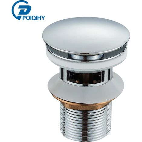 (Chrome B)Bathroom Basin Sink Pop Up Drain Waste Stopper Bathroom Faucet Accessories Brass Chrome/Rose Gold/Brushed Gold Basin Sink Drain (1/4)